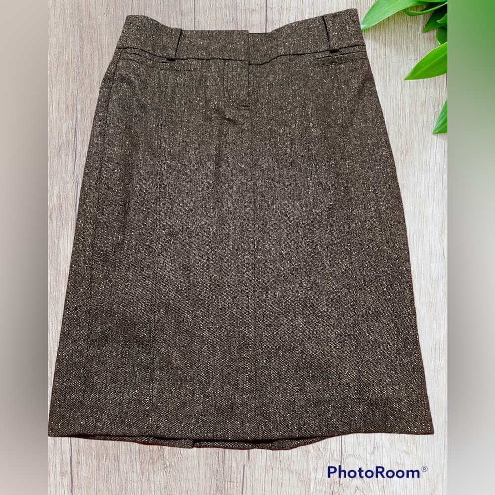 Bebe Gray/Black Wool Blend Pencil Skirt Size 6